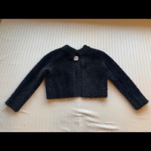 Fun fuzzy dark blue sweater